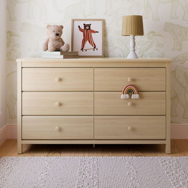 Storkcraft Alpine Driftwood 53.35 in. 6-Drawer Kids Dresser 03666