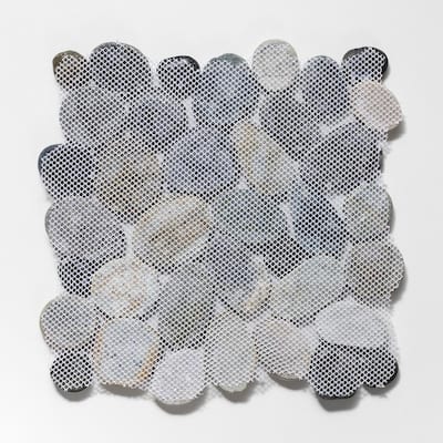 Classic Pebble Tile River Grey 11-1/2 in. x 11-1/2 in. x 12.7 mm Mesh-Mounted Mosaic Tile (10.12 sq. ft. / case)