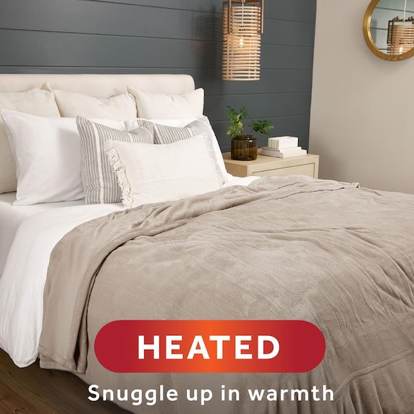 Sunbeam Full Size Heated Blanket with WiFi and Heated Body Pillow