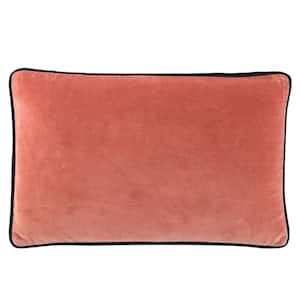 Larabee Solid Pink/ Cream Down Lumbar Pillow