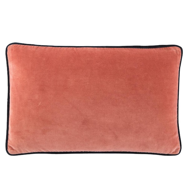 Jaipur Living Larabee Solid Pink/ Cream Down Lumbar Pillow