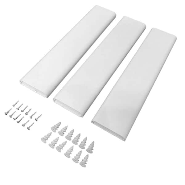 Cordmate 4 ft. High Capacity Cord Cover Kit, Cord Hider for Home or Office, Holds 10 Cables, White