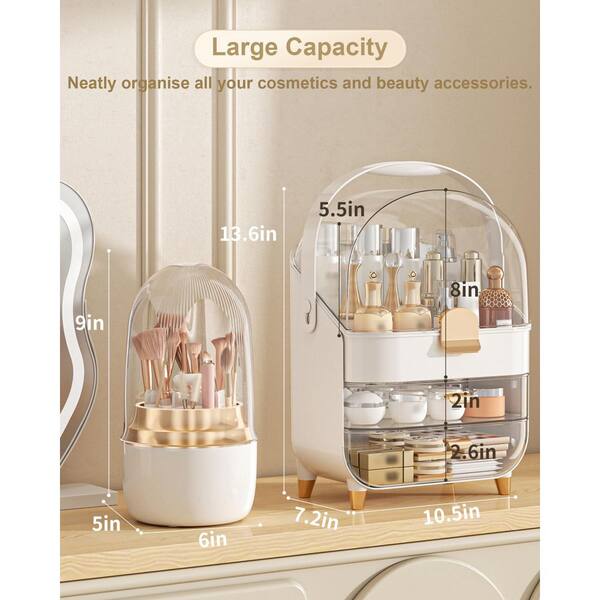 Large Capacity Makeup Organizer with Drawers, Countertop Cosmetic Display Case Makeup Organizer with Drawers,Large Capacity Organizer  main image 3