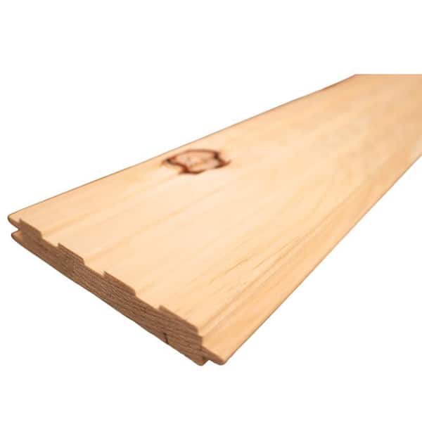 Unbranded 1 in. x 6 in. x 8 ft. Premium Tongue and Groove Pine Square Fluted Pattern Common Softwood Boards