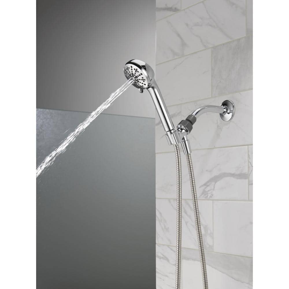 Chrome Adjustable Multi-Head Handheld Shower with Hose