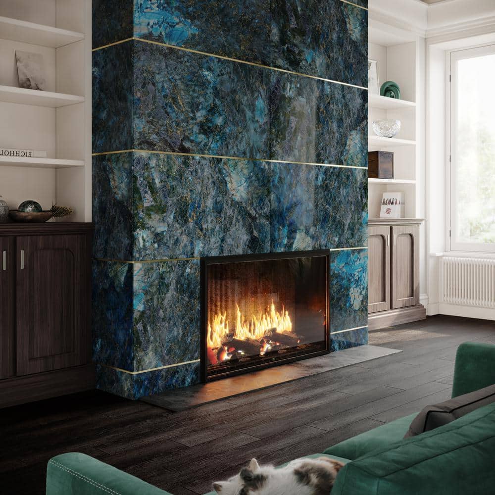 Labrodorite Blue 24" x 48" Polished Porcelain Marble Look Tile