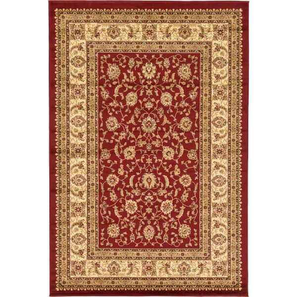 Unique Loom Voyage St. Louis Red 6' 0 x 9' 0 Area Rug