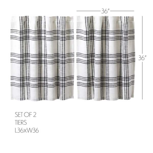 Pleated Windowpane Plaid Cafe Curtain , Tier Curtains, Kitchen Curtains,  Bathroom Curtains , Window Treatments, Farmhouse 