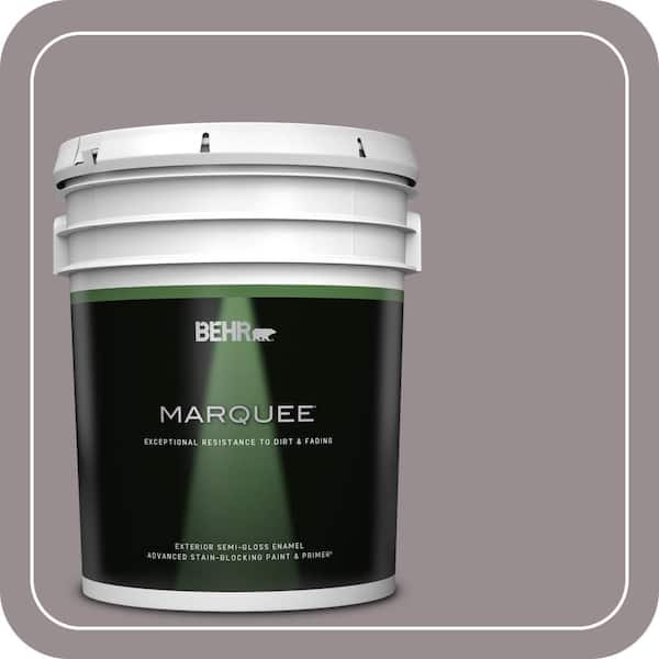 BEHR MARQUEE 5 gal. #QE-60 Heather Moor Semi-Gloss Enamel Exterior Paint & Primer