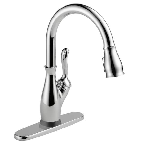Delta Leland Touch Single-Handle Pull-Down Sprayer Kitchen Faucet (Google Assistant, Alexa Compatible) in Chrome