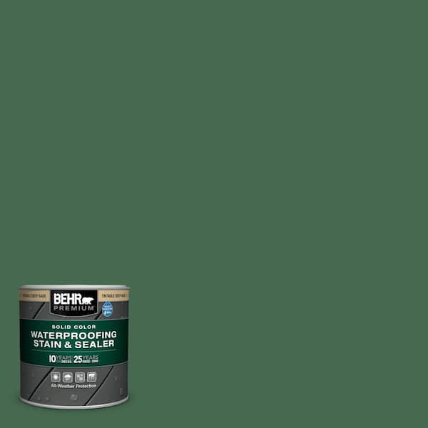 BEHR PREMIUM 8 oz. #M410-7 Perennial Green Solid Color Waterproofing Exterior Wood Stain and Sealer Sample