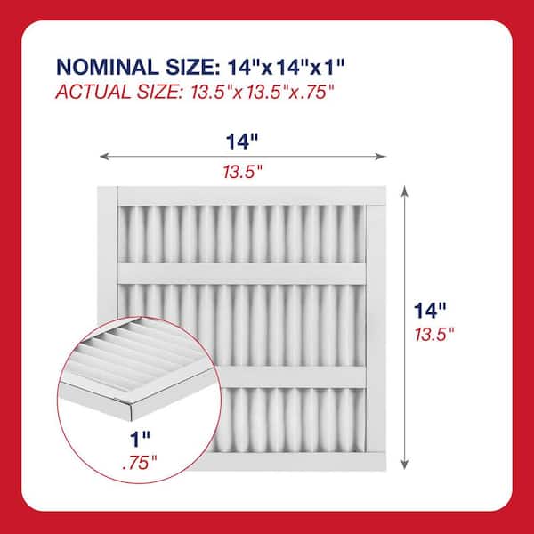 AAF Flanders 14 in. x 14 in. x 1 in. Perfect Pleat MERV 8 Self