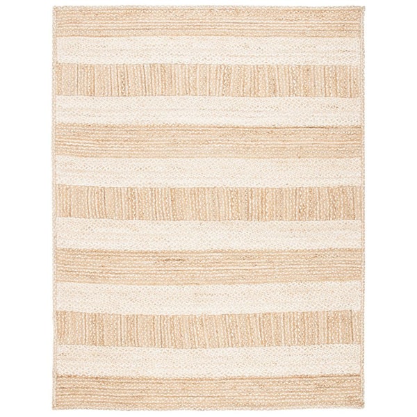 Natural Fiber 10 ft. x 14 ft. Natural/Ivory Striped Area Rug