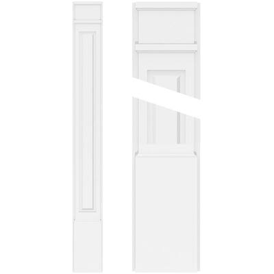 2 in. x 5 in. x 72 in. Raised Panel PVC Pilaster Moulding with Decorative Capital and Base (Pair)