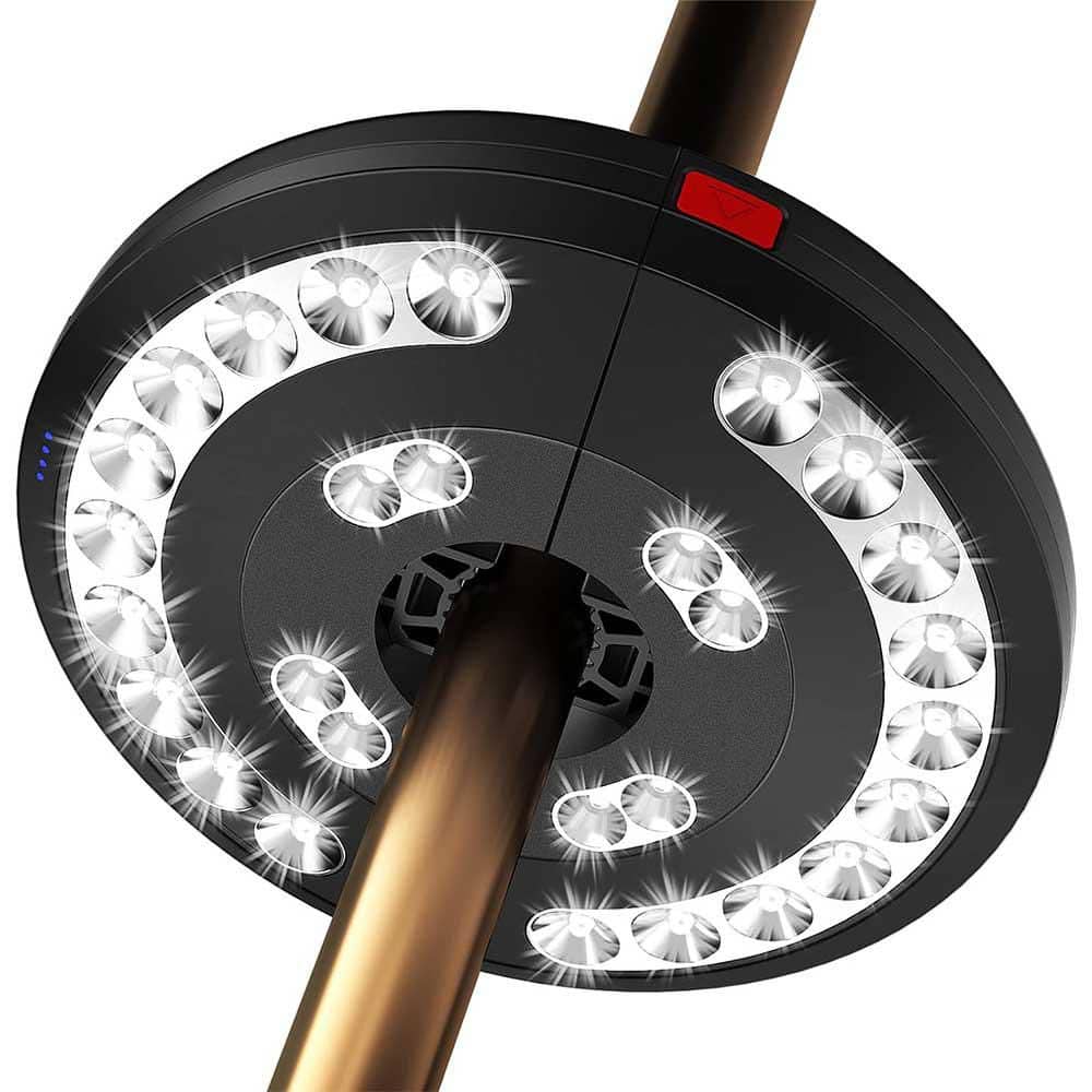 Rechargeable Patio Umbrella Light with 28 LEDs, 3 Brightness Modes, USB Cha
