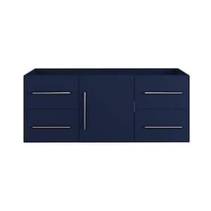 Napa 60 in. W x 22 in. D x 21 in. H Single Sink Bath Vanity Cabinet without Top in Navy Blue, Wall Mounted
