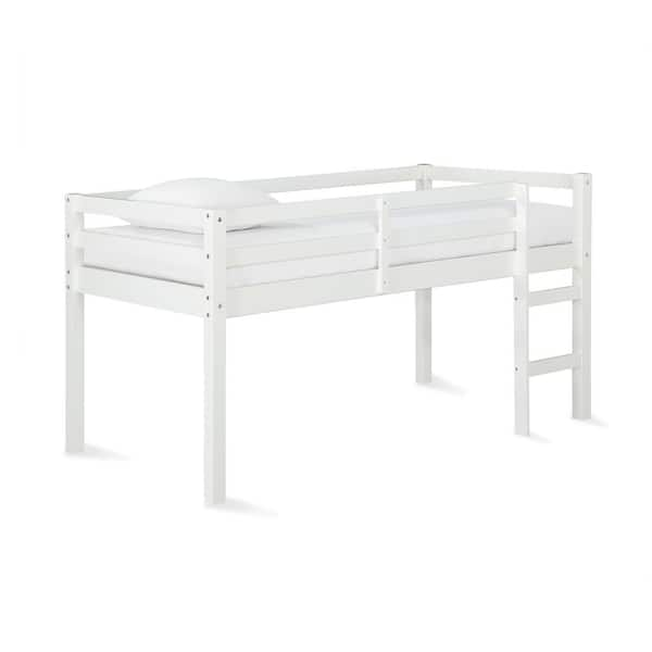 Dorel Living Anders White Junior Twin Loft Bed FH8377 - The Home Depot