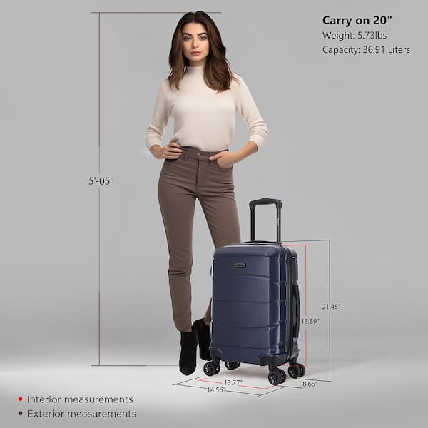 DUKAP Sense Lightweight Hardside Spinner Luggage 20