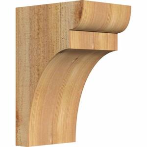 6 in. x 8 in. x 12 in. Western Red Cedar Yorktown Rough Sawn Corbel