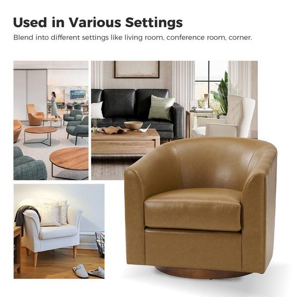 Modern camel leather chair hot sale