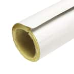 1 Thick x 12 Pipe x 3' Long, Fiberglass Rigid Pipe Insulation