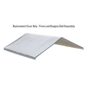 30 ft. W x 30 ft. D Ultra Max Fixed-Leg Canopy with White Waterproof, Fire-Rated Replacement Cover for 2-3/8 in. Frame