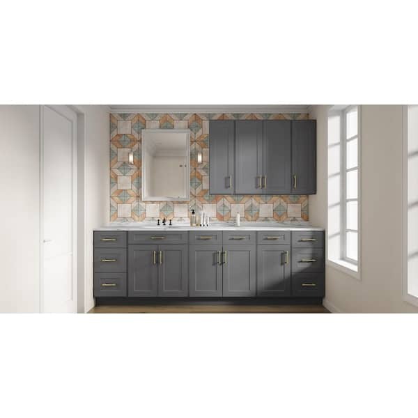 HOMEIBRO 33 in. W x 34-1/2 in. H x 24 in. D Painted Shaker Style Ready to Assemble  Base Cabinet HD-SG-B33 - The Home Depot