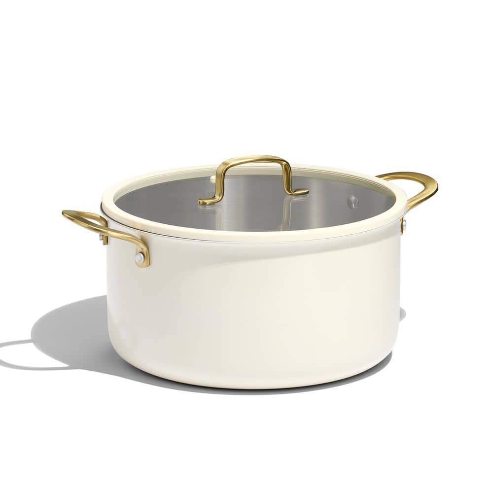 8 qt. Stainless Steel Stock Pot with Lid, Kitchen Stockpot Soup Pot for All Stoves, Oven and Dishwasher Safe, White price history on PriceWatchPro