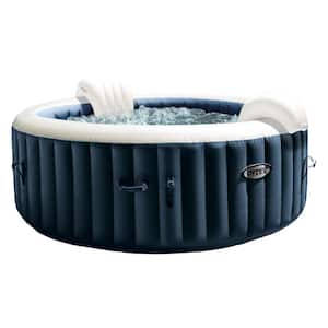 PureSpa Plus Portable Inflatable 4-Person Hot Tub Bubble Jet Spa, 77 in. x 28 in.