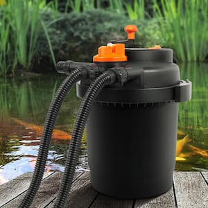 Bio Pressure Pond Filter 1600 Gallons 1580 GPH Pressurized Biological Pond Filter System for Fountain Pool