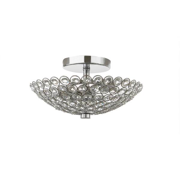 home depot crystal flush mount