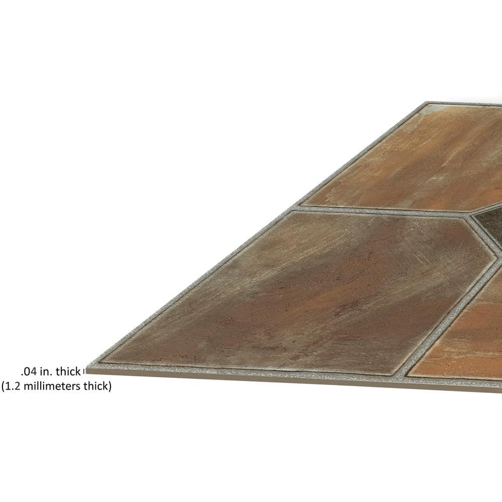 Sterling Rustic Slate Self-Adhesive 12-Inch Vinyl Floor Tiles