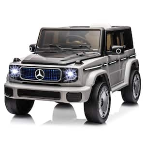 12V Kids Ride on Car with Parent Remote Control, LED Lights, Music, Spring Suspension - Gray