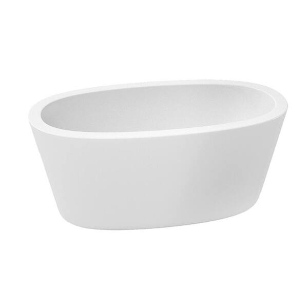 KINWELL 55 in. Acrylic flatbottom Freestanding Bathtub UCW66027408