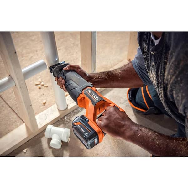 RIDGID - 18V Lithium-Ion MAX Output 6.0 Ah, MAX Output 4.0 Ah, and MAX Output 2.0 Ah Batteries w/ Cordless 3/8 in. Crown Stapler