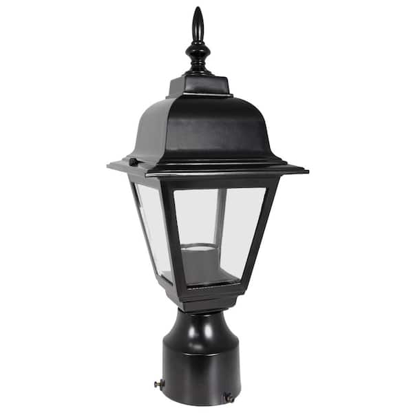 Maple Street Black Outdoor Die-Cast Post Mount Light Fixture Maple Street Black Outdoor Die-Cast Post Mount Light Fixture