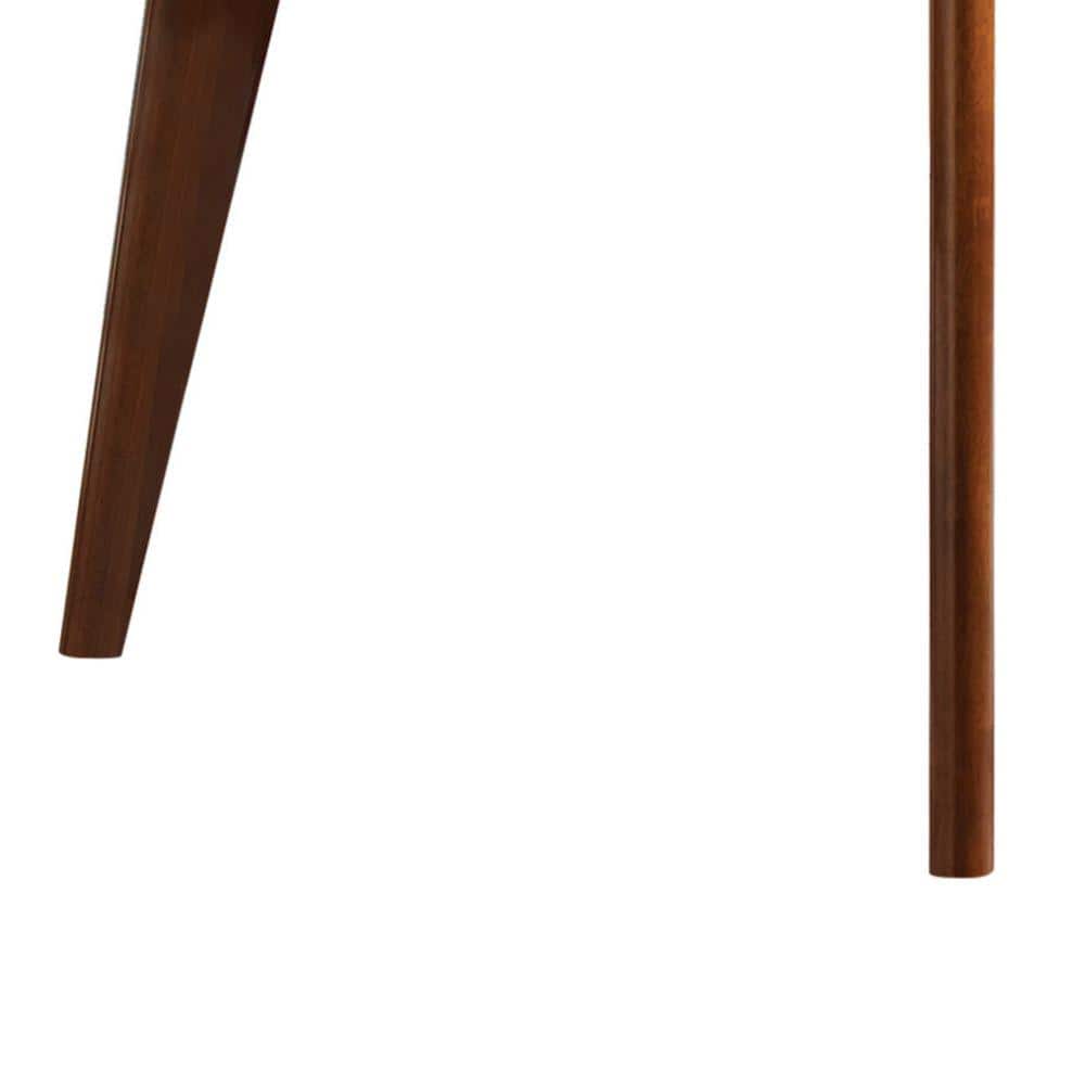 Dark Walnut Mid-Century Modern Rectangular Dining Table