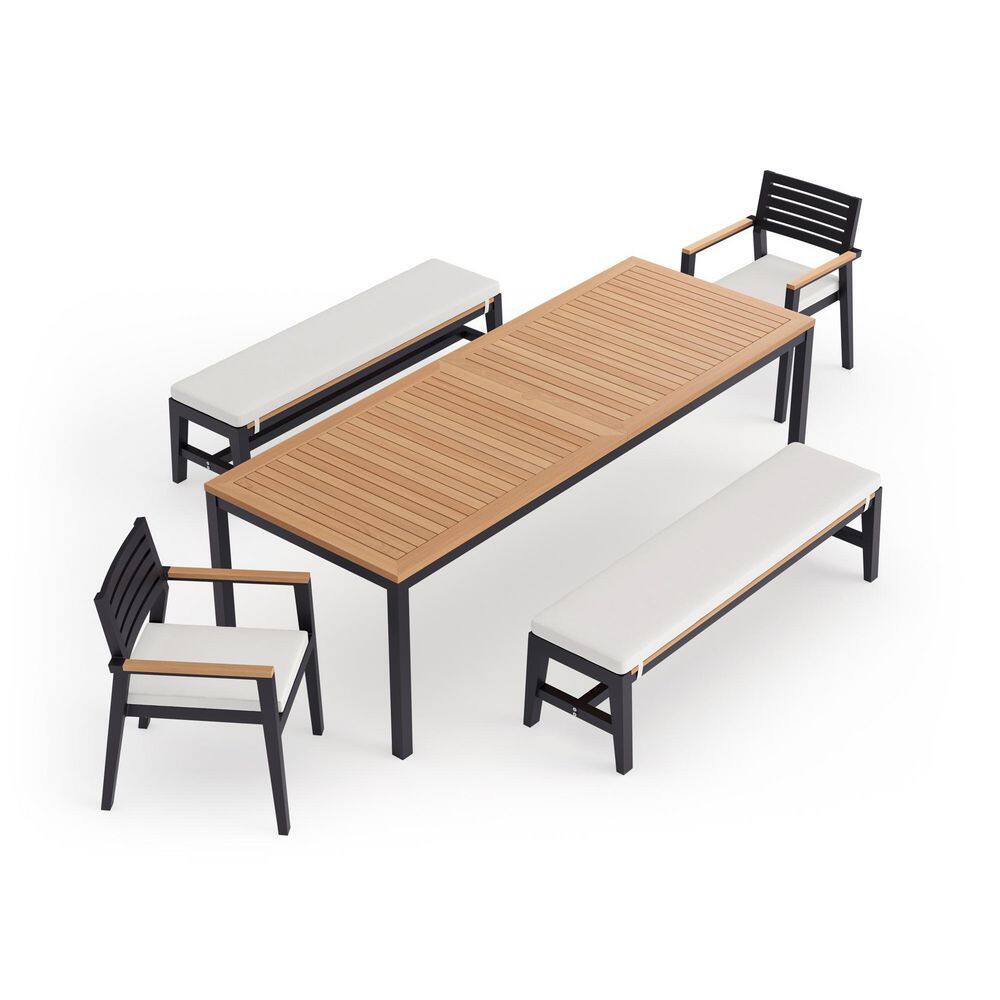 NewAge Products Rhodes 5 Piece Aluminum Outdoor Patio Dining Set in