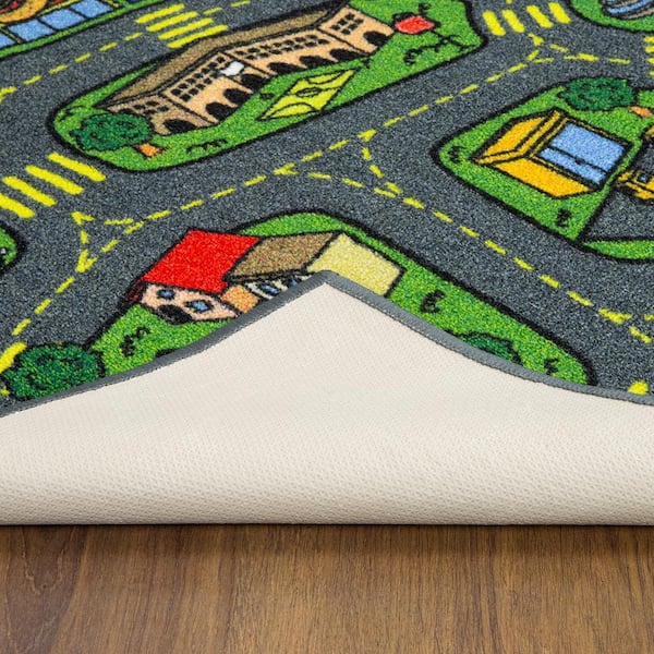 Car Rug Game Play Mat For Kids Carpet Street Road Traffic Toy Track Blanket 