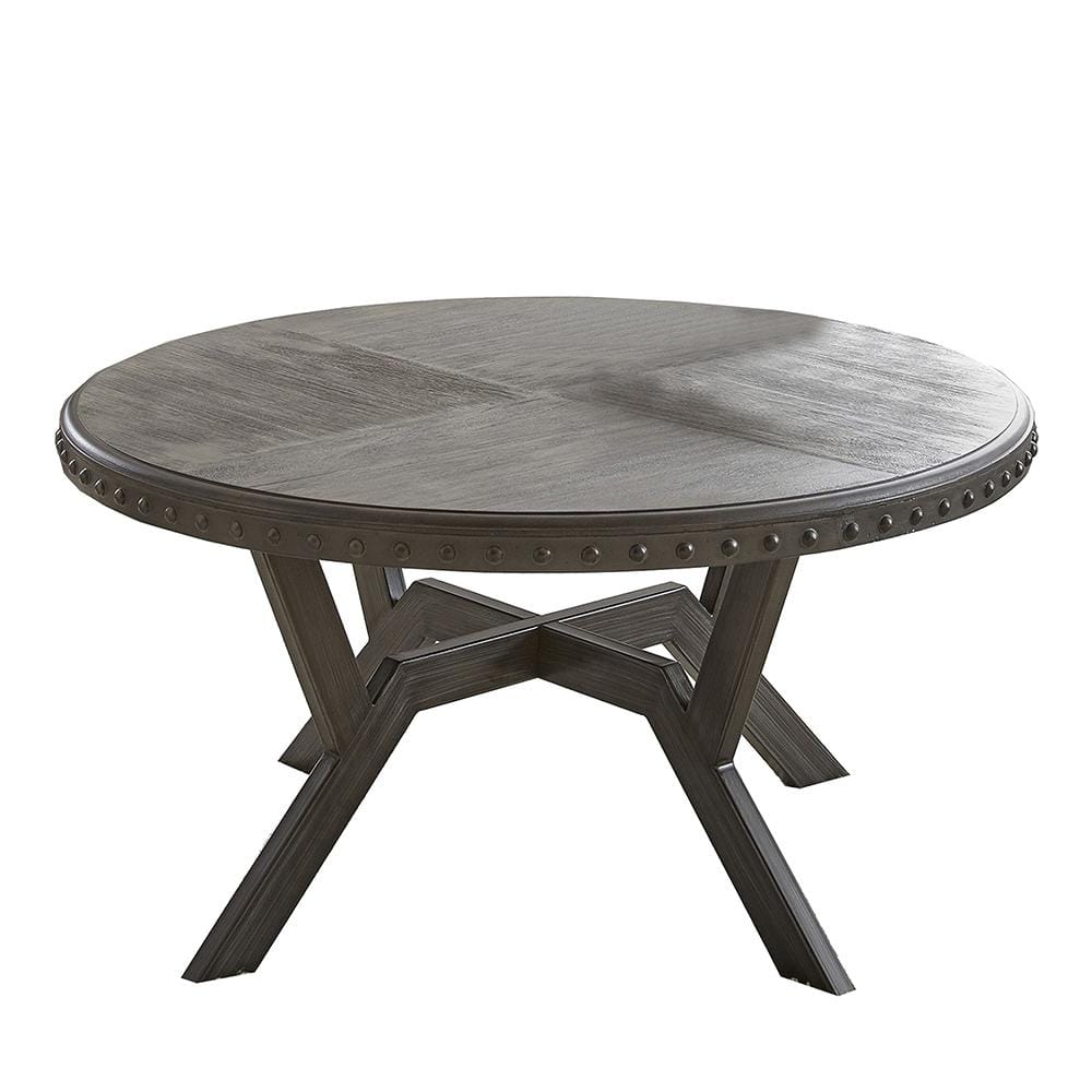 Alamo 36 in. Gray Medium Round Wood Coffee Table AL700C - The Home Depot