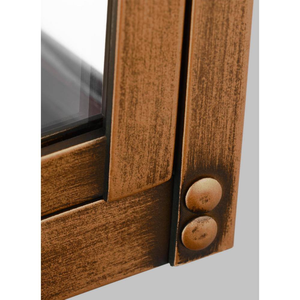 Hyannis Rustic Copper Lantern Outdoor Wall Light - 13" H