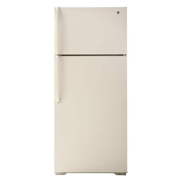 GE 18.1 cu. ft. Top Freezer Refrigerator in Bisque