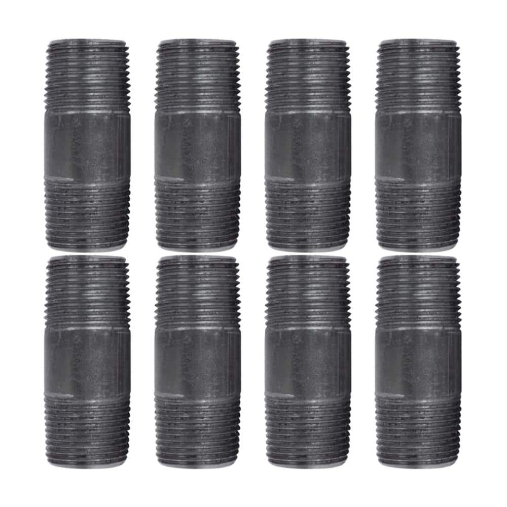 3/4 in. x 2-1/2 in. Black Industrial Steel Grey Plumbing Nipple (8-Pack) price history on PriceWatchPro