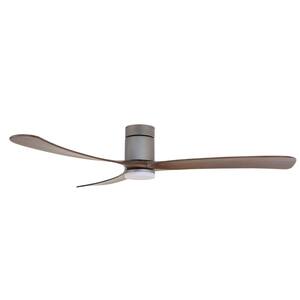 Curva 72 in. Titanium Body and Black Walnut Wood Blade Voice Activated Smart Ceiling Fan