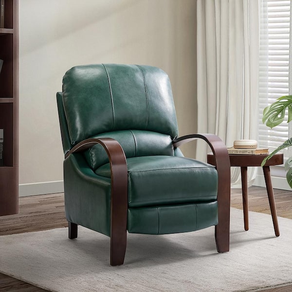 Green leather swivel discount chair