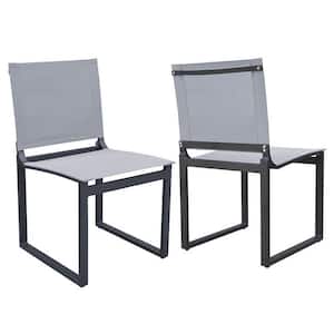 Renava Kayak Dark Charcoal Aluminum Outdoor Dining Chair (Set of 2)