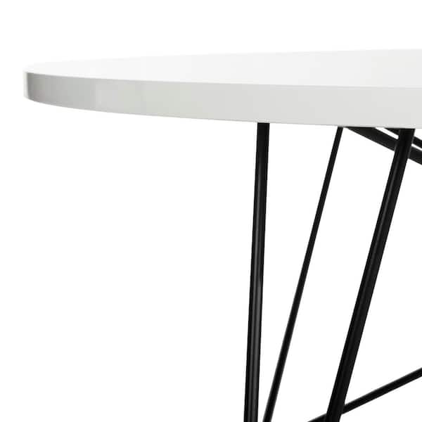SAFAVIEH Maris 34 in. White Wood Coffee Table FOX4261B