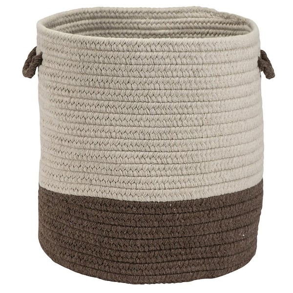 Colonial Mills Sunbrella Caroline Round Indoor/Outdoor Basket Mink 11 in. x 11 in. x 7 in.