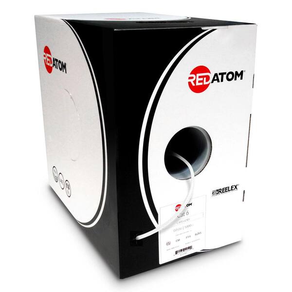 RED ATOM 550 MHz, 1000 ft. 23 AWG 4-Pair UTP Cat6 Data Cable