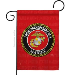 13 in. x 18.5 in. Proud Grandparent Marines Garden Flag Double-Sided Armed Forces Marine Corps Decorative